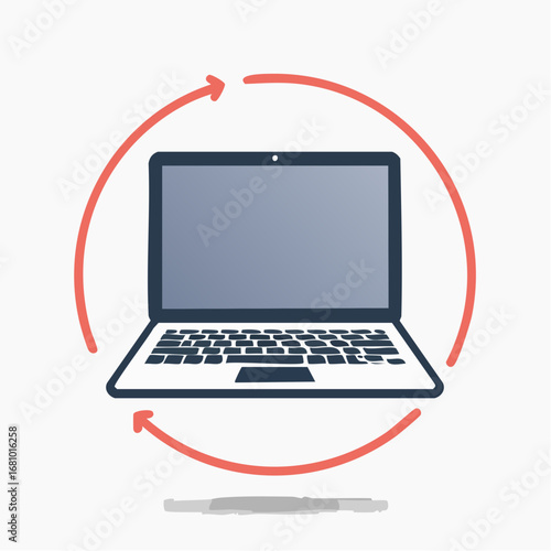 Laptop-Icon im Minimalstil