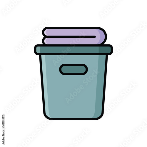 laundry basket icon vector design template simple and clean