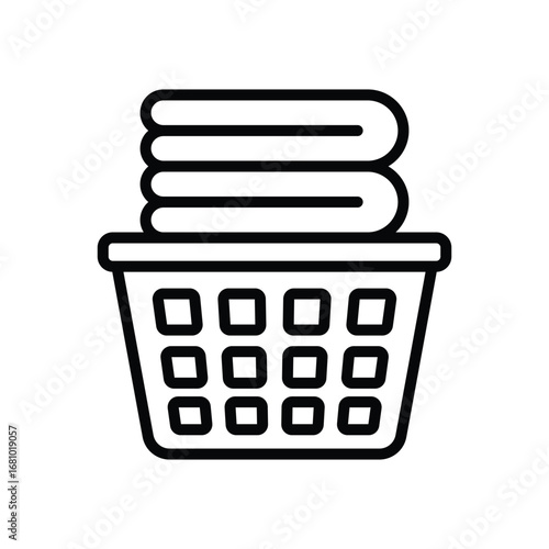 laundry basket icon vector design template simple and clean