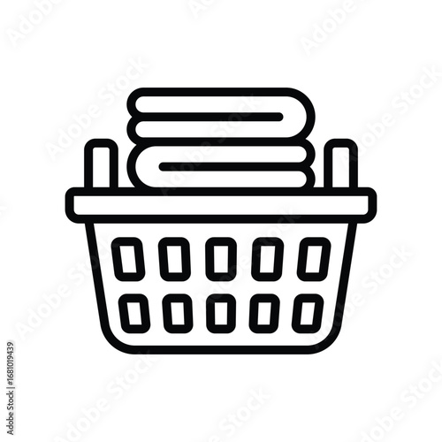 laundry basket icon vector design template simple and clean
