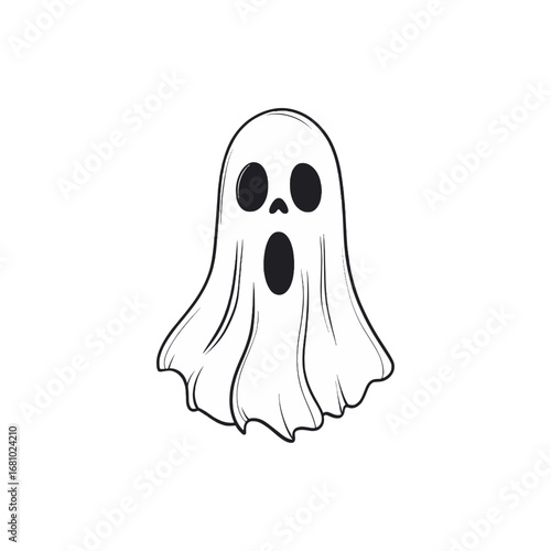 This cartoon ghost icon is great for websites and blogs related to Halloween, spooky themes, or seasonal events.

