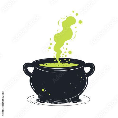 This cartoon image of a steaming cauldron is great for websites and blogs related to Halloween, witchcraft, or magic.

