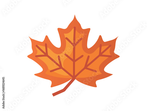 Autumn Leaf Graphic on White Background