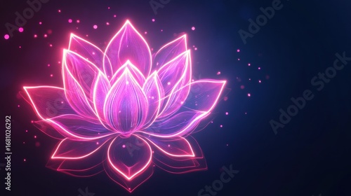 Glowing Lotus Flower