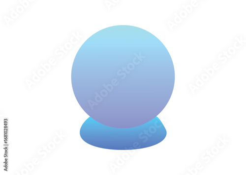 Smooth gradient oval shape with pastel blue and violet hues