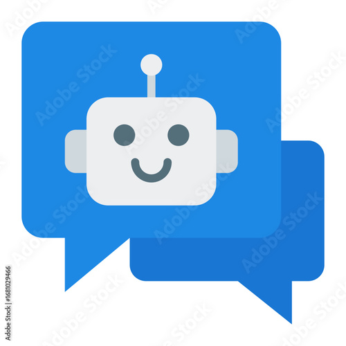 Message bubble icon. Chat symbol. AI conversation and online messaging collection. Flat Icon