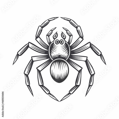 Spider Tarantula Vector. Tarantula logo illustration design vector on white background.