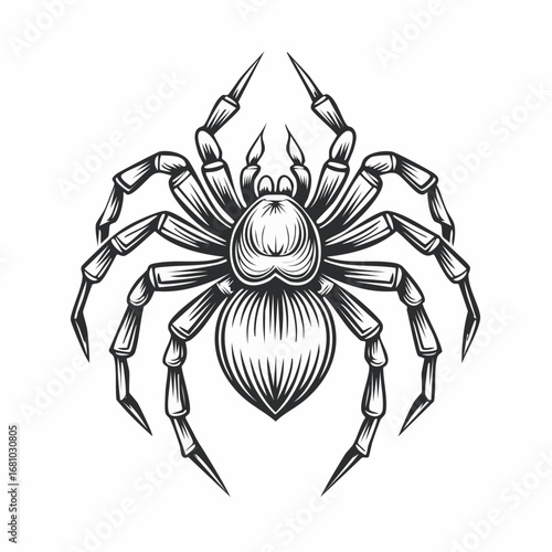 Spider Tarantula Vector. Tarantula logo illustration design vector on white background.