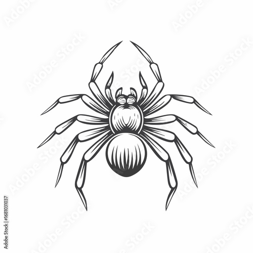 Spider Tarantula Vector. Tarantula logo illustration design vector on white background.