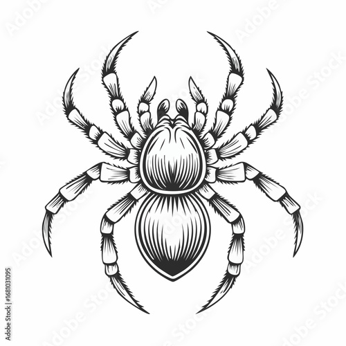 Spider Tarantula Vector. Tarantula logo illustration design vector on white background.