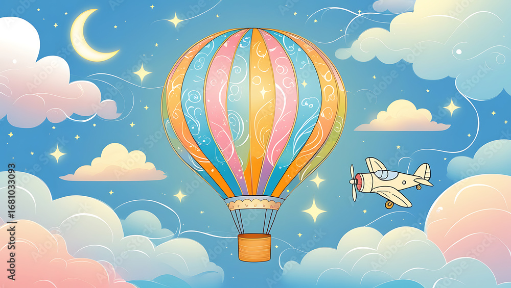 Fototapeta premium hot air balloons, sky, 32K Resolution