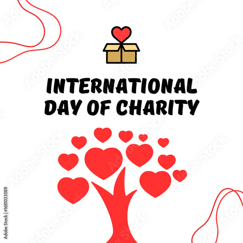 International Day Of Charity Celebration Visual Symbol of Giving and Kindness. Ideal for social culture posts, greeting cards, banners 
