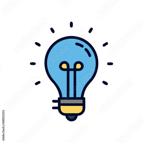 Light bulb glowing with inspiration and new ideas