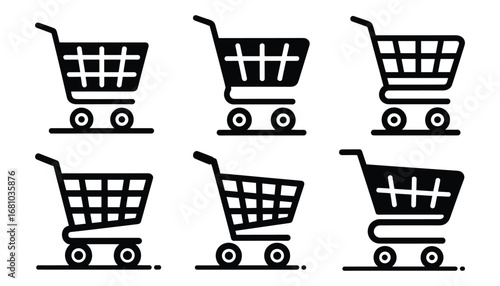 Shopping Cart Vector Icons Ecommerce, Online Store, Basket, Buy, Retail, Checkout, Shop
