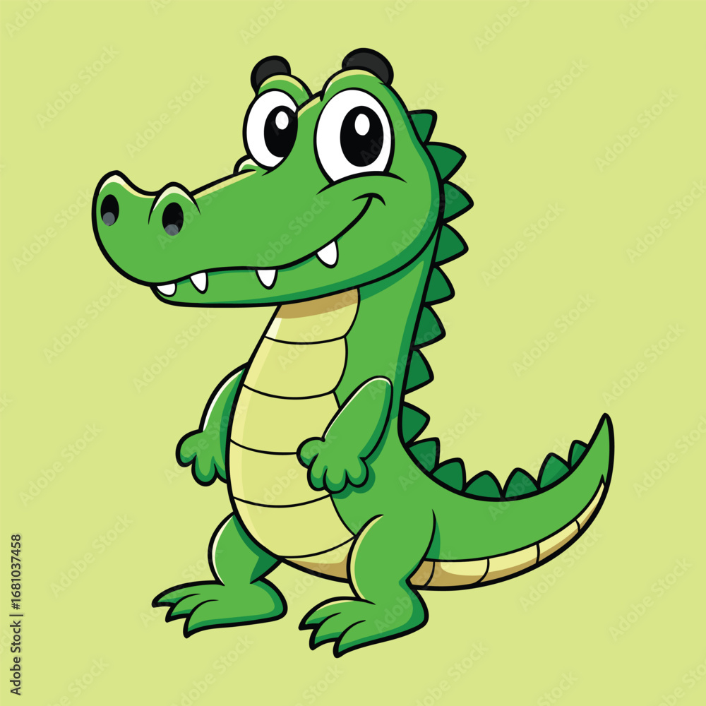 Naklejka premium Alligator silhouette on white background vector design