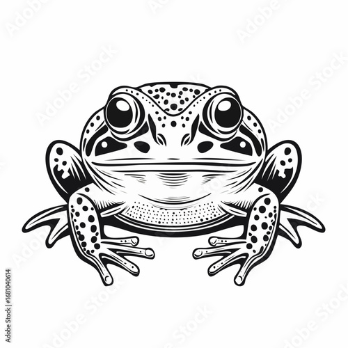 American Bull Frog Vector image. Creative American Bullfrog Illustration Stock Vector