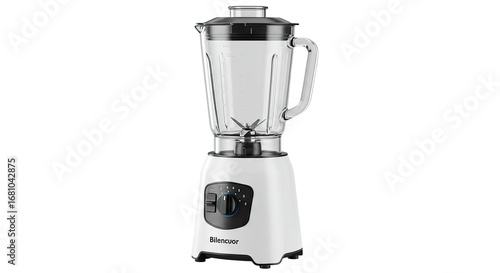 White Electric Blender Kitchen Appliance.
