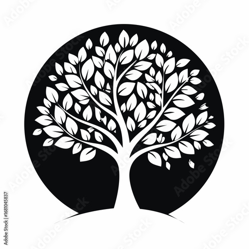 Family tree genealogy Silhouette Vector Images on white background.