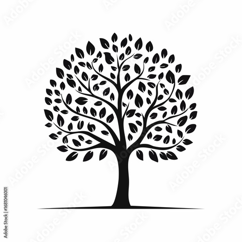 Family tree genealogy Silhouette Vector Images on white background.