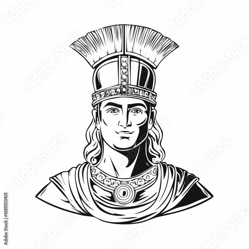 Ancient Roman Emperor image vector isolated on white background.