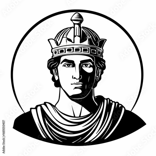 Ancient Roman Emperor image vector isolated on white background.
