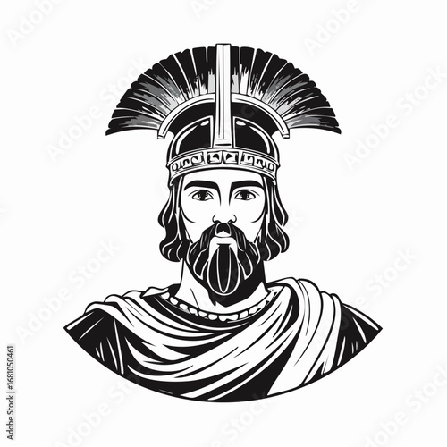 Ancient Roman Emperor image vector isolated on white background.