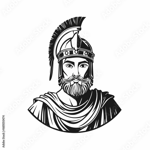 Ancient Roman Emperor image vector isolated on white background.