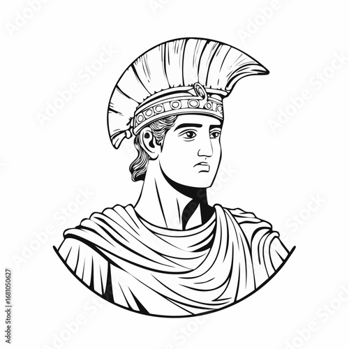 Ancient Roman Emperor image vector isolated on white background.