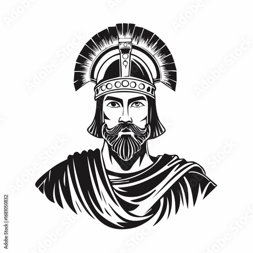 Ancient Roman Emperor image vector isolated on white background.
