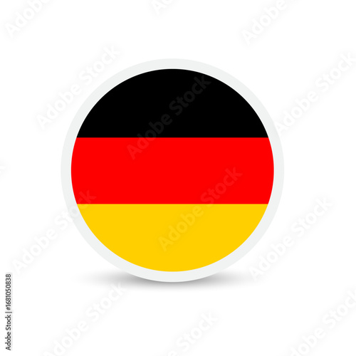 Round flag germany circle vector symbol template