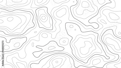 White seamless topography contour texture with abstract curved relief lines, elevation mapping grid overlays, and modern geographic vector background for nature, landscape, and outdoor design projects