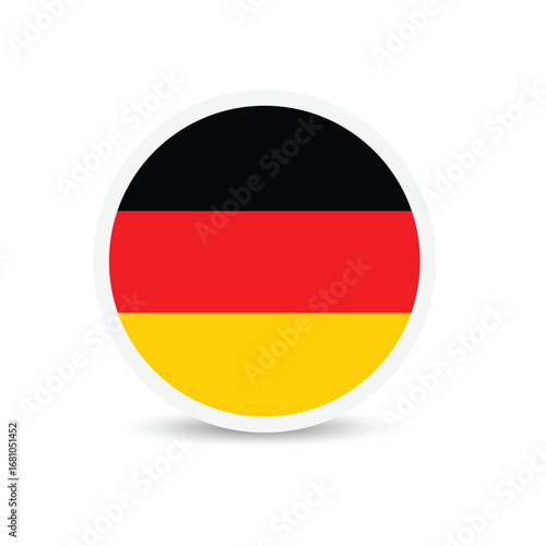 Round flag germany circle vector symbol template