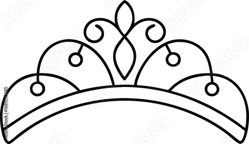 brides tiara outline icon