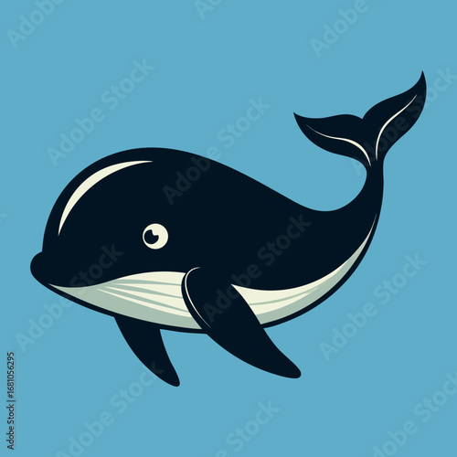 vector illustration of a cartoon shark