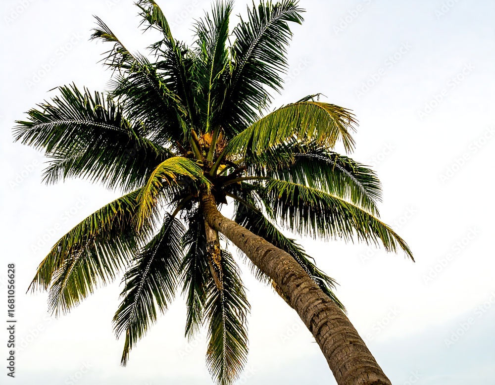 Obraz premium Palm Tree Bottom-Up View