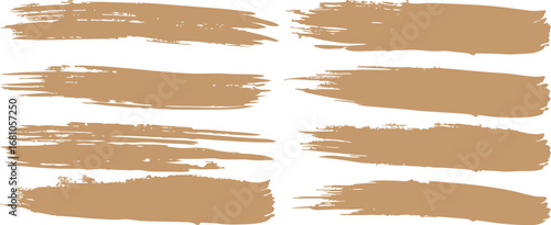A collection of vintage grunge banners with torn paper, paint strokes, and ripped brown cardboard textures