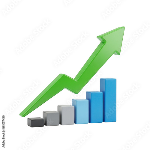 3d green arrow graph showing upward trend bar chart business growth success transparent background Free Download 3d green arrow graph showing upward trend bar chart business growth success transparent background - GFXLoad