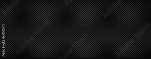 Seamless vector carbon fiber texture. Dark gray geometric dotted pattern. Modern, high-tech background for digital designs.