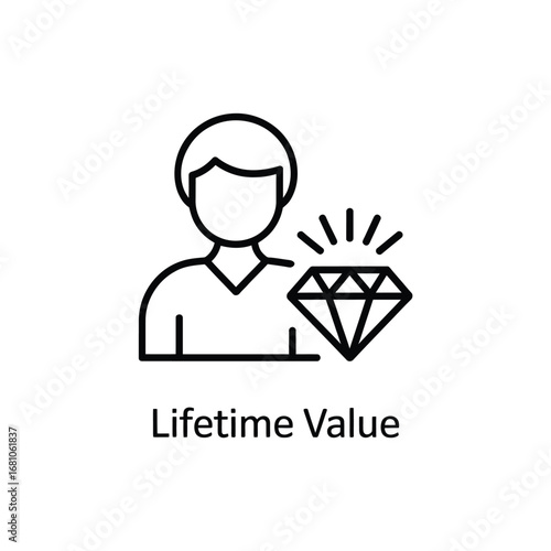 Person with a sparkling diamond representing lifetime customer value and loyalty
