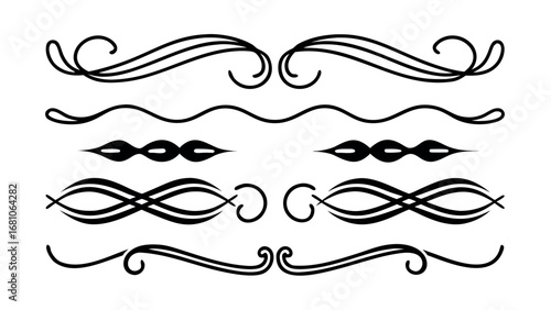 Elegant decorative flourishes and dividers add sophisticated vintage style