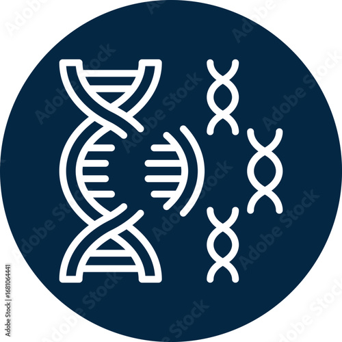 Genetic mutation icon for cancer diagnosis, website, application, printing, document, poster design, etc
