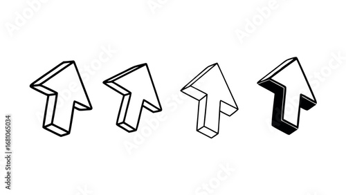 Dynamic arrow cursors showcase digital navigation and selection options