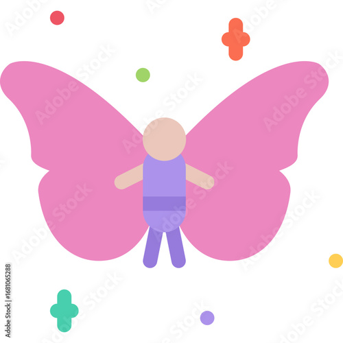Magical fairy child icon