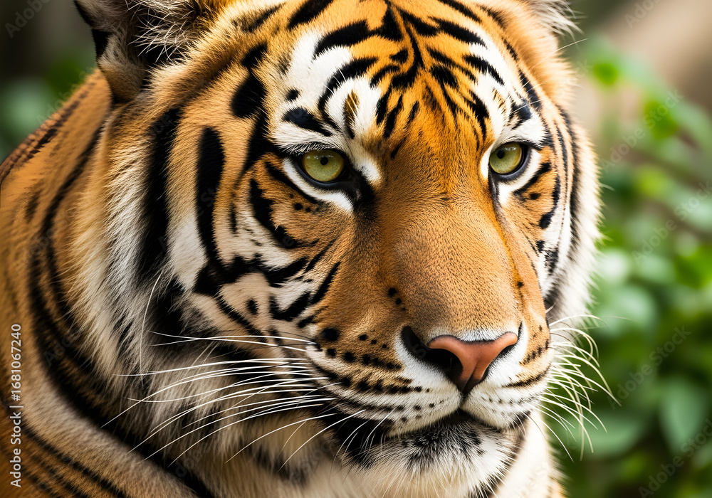Fototapeta premium Close-Up Portrait of a Majestic Bengal Tiger