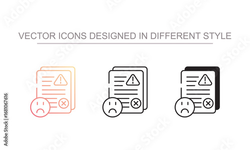 Employee Complaint icon design with white background stock illustration