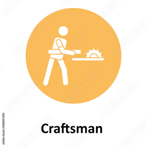 Craftsman vector Icon which can easily modify or edit