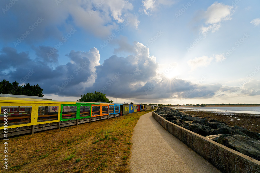 Fototapeta premium Coastal path of aytré village in Charente Maritime coast