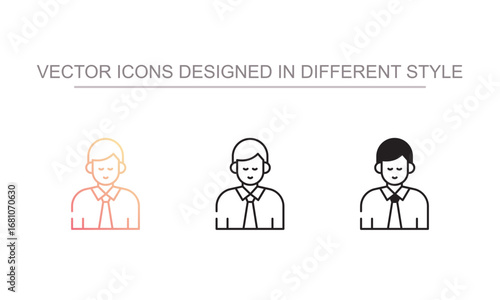 Cadidate icon design with white background stock illustration
