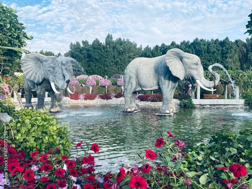 Fototapeta statue in the park, Dubai miracle garden