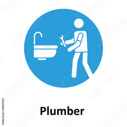  Plumber  Vector Icon which can easily modify or edit